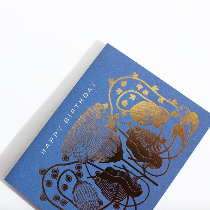 Cobalt Happy Birthday Card