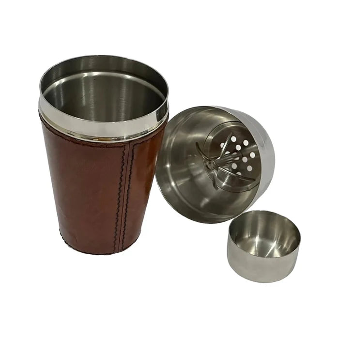 Cocktail Shaker | Tan Leather - Suzie Anderson Home