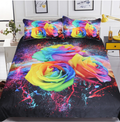Colorful Roses 3D Duvet Cover 3pc Bedding Set