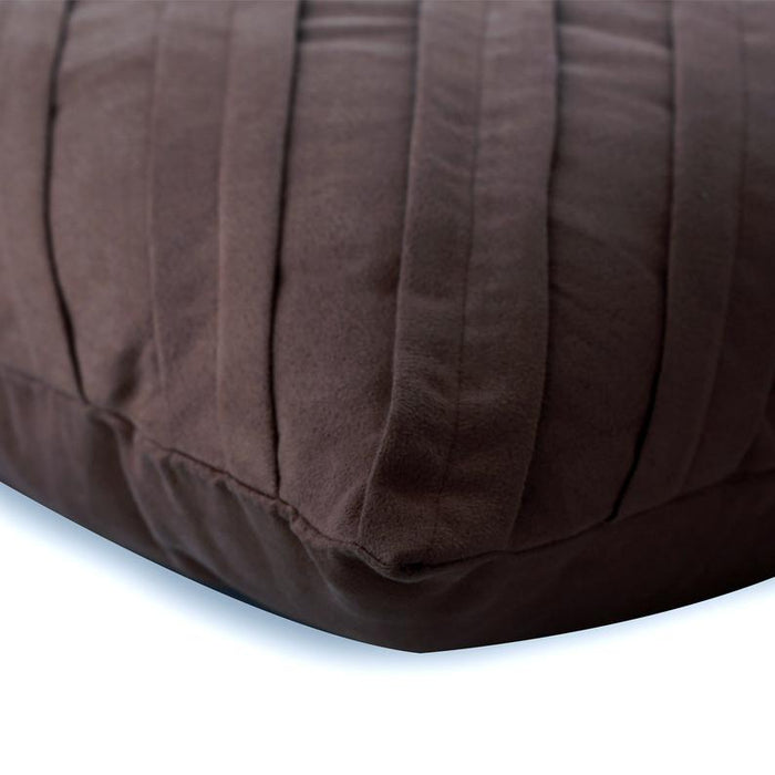 Contemporary Chocolate Brown - Chcolate Brown Faux Suede Throw Pillow Cover
