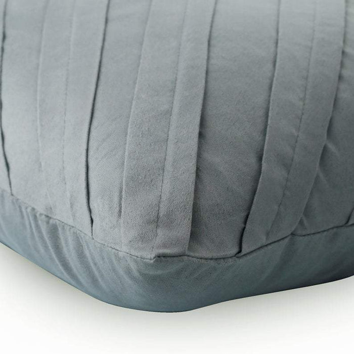 Contemporary Light Gray - Light Gray Faux Suede Decorative Euro Sham