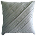 Contemporary Light Gray - Light Gray Faux Suede Decorative Euro Sham
