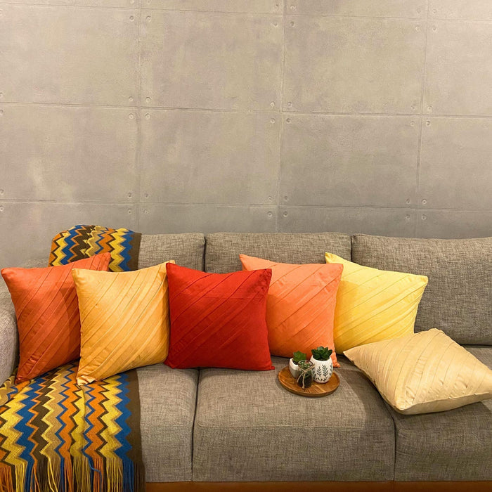 Contemporary Mustard Yellow - Mustard Faux Suede Decorative Euro Sham