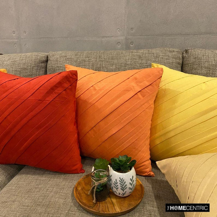 Contemporary Rust - Rust Faux Suede Throw Pillow Cover