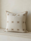 Cream and Caramel Pattern Cushion Cover