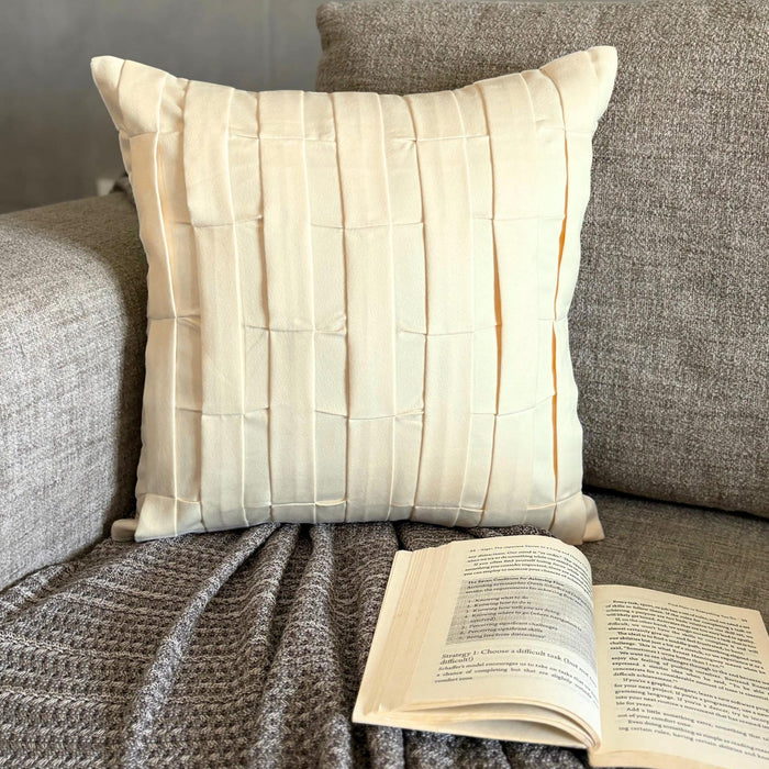 Cream Love Tune - Cream Suede Decorative Euro Sham