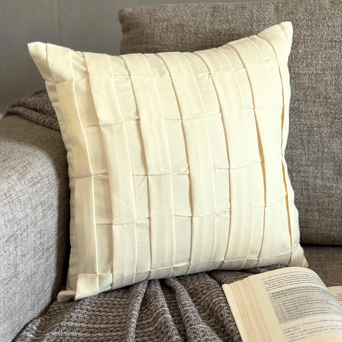 Cream Love Tune - Cream Suede Decorative Euro Sham