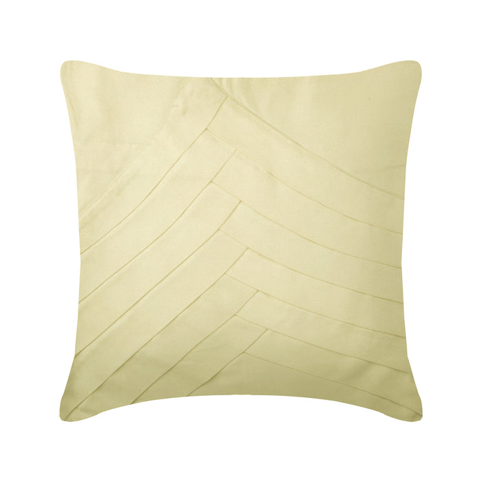 Cream No Limits No Lines - Cream Faux Suede Decorative Euro Sham