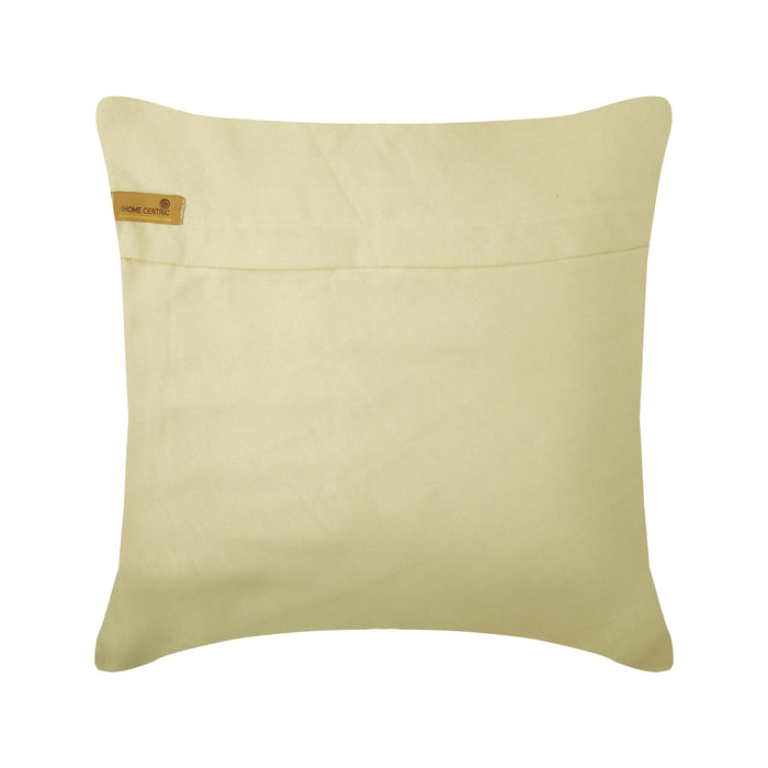 Cream No Limits No Lines - Cream Faux Suede Decorative Euro Sham