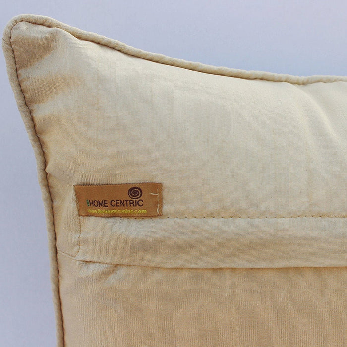Creamy Damask - Cream Burnout Velvet Throw Pillow Cover