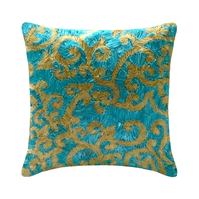 Creative Ribbons - Blue Art Silk Decorative Euro Sham