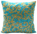 Creative Ribbons Blue Throw Pillow Cover