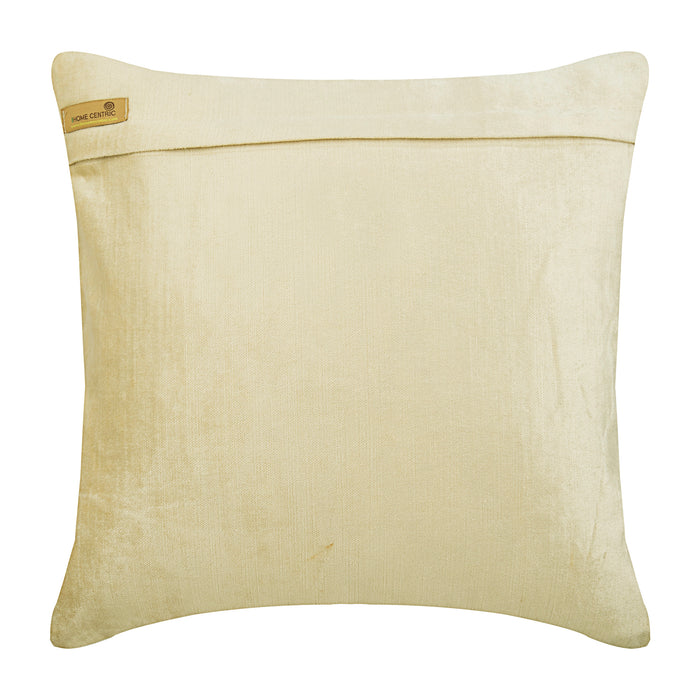 Crystal Argyle - Ecru Velvet Decorative Euro Sham