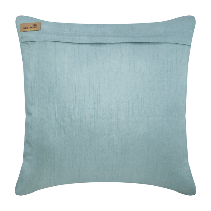 Crystal Buttercups - Light Blue Art Silk Throw Pillow Cover