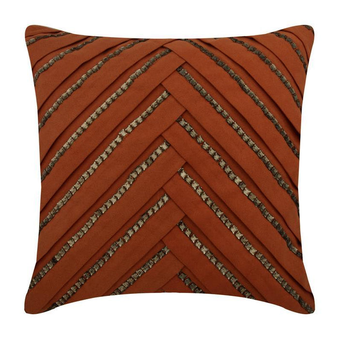 Crystal Rust - Orange Suede Decorative Euro Sham