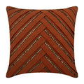 Crystal Rust - Orange Suede Decorative Euro Sham