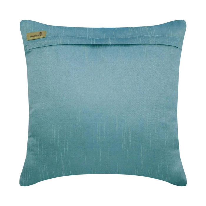 Crystal Sea Shell - Teal Blue Art Silk Decorative Euro Sham