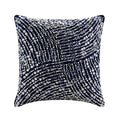 Crystals N Pearls Jam - Navy Blue Taffeta Decorative Euro Sham