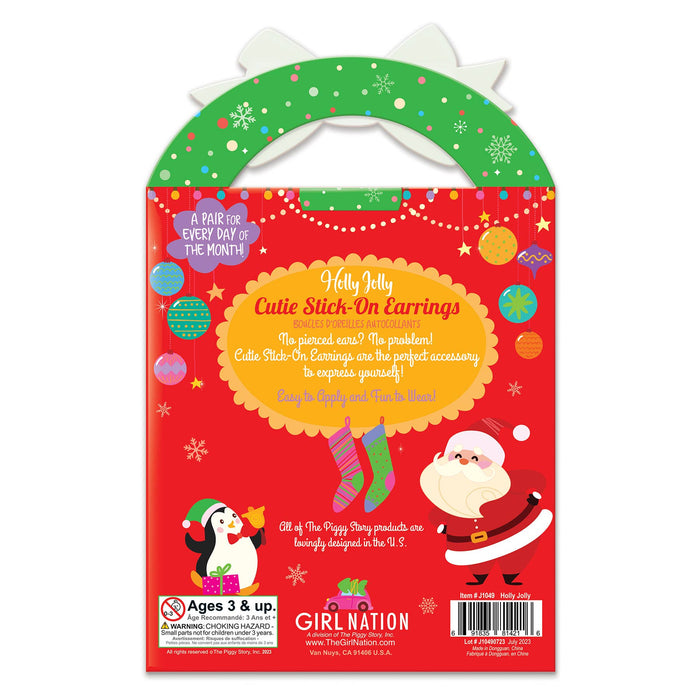 Cutie Stick-On Earrings | Holly Jolly Holiday #J1049