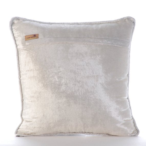 Damask Brown - Brown Burnout Velvet Throw Pillow Cover