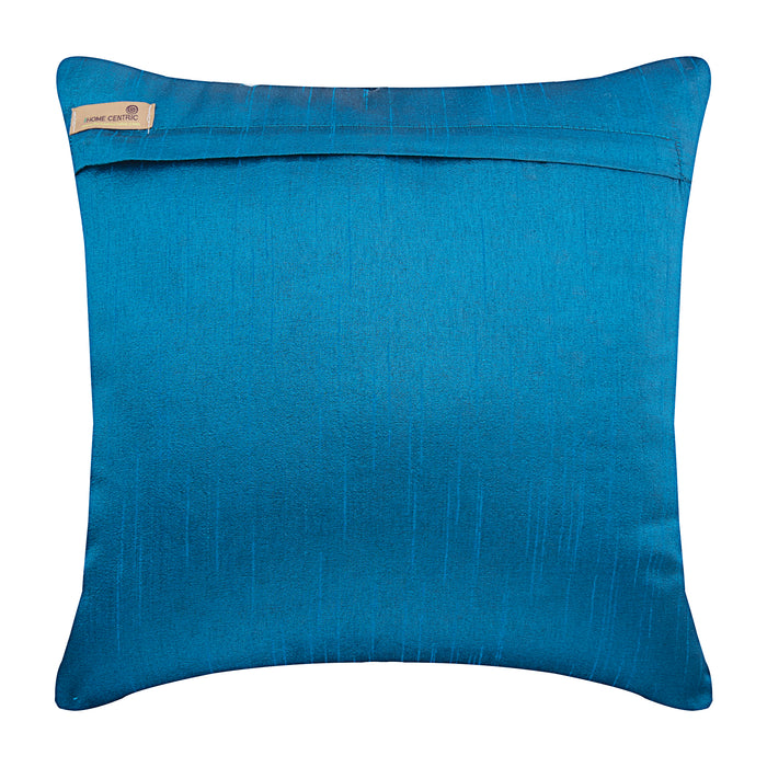 Damask Royal Blue - Royal Blue Art Silk Decorative Euro Sham