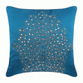 Damask Royal Blue - Royal Blue Art Silk Decorative Euro Sham