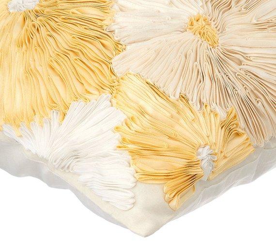 Dandelion - Ivory Art Silk Decorative Euro Sham
