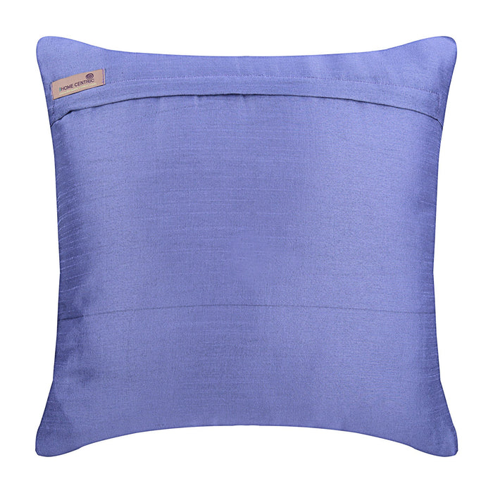 Dark Blue Beauty - Dark Blue Art Silk Decorative Euro Sham