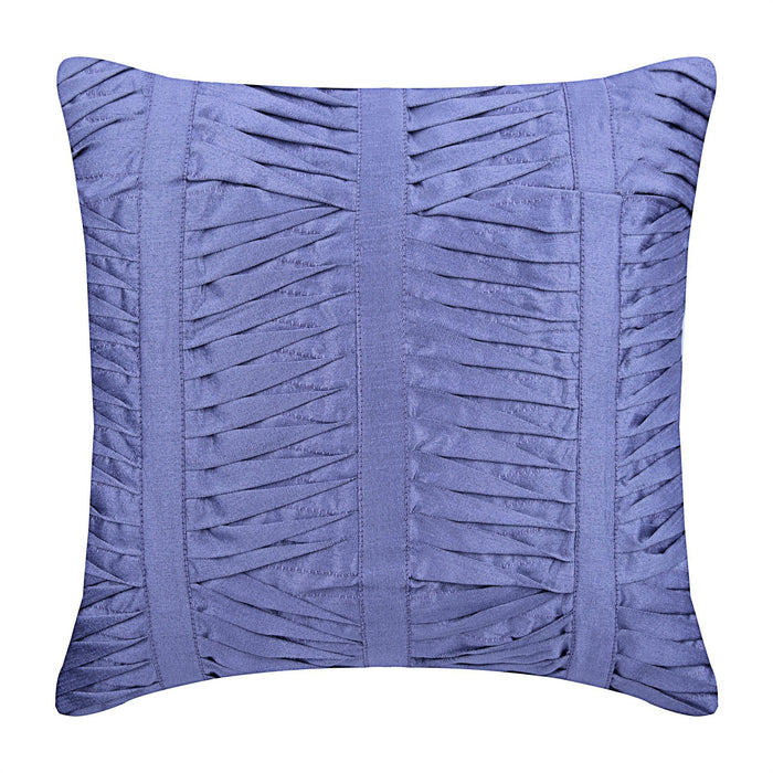 Dark Blue Beauty - Dark Blue Art Silk Decorative Euro Sham