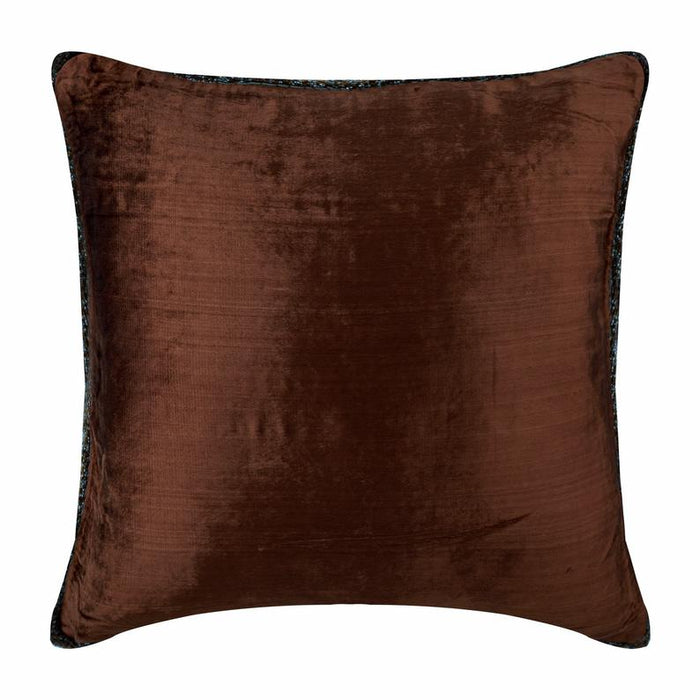 Dark Chocolate Shimmer - Dark Brown Velvet Throw Pillow Cover