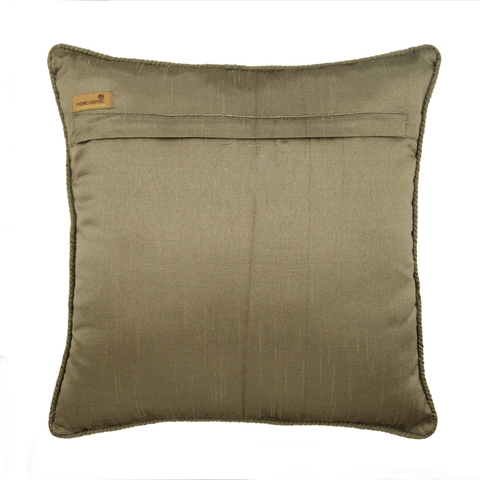 Deco Trellis - Beige Silk Throw Pillow Cover