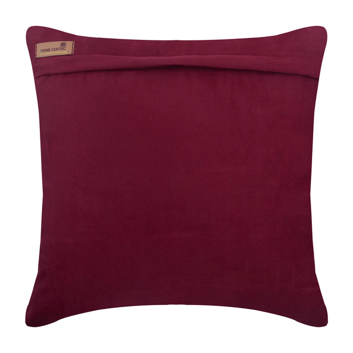 Deep Burgundy Love Tune - Burgundy Suede Throw Pillow Cover