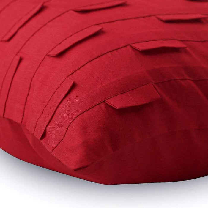 Deep Red Ocean - Deep Red Art Silk Decorative Euro Sham