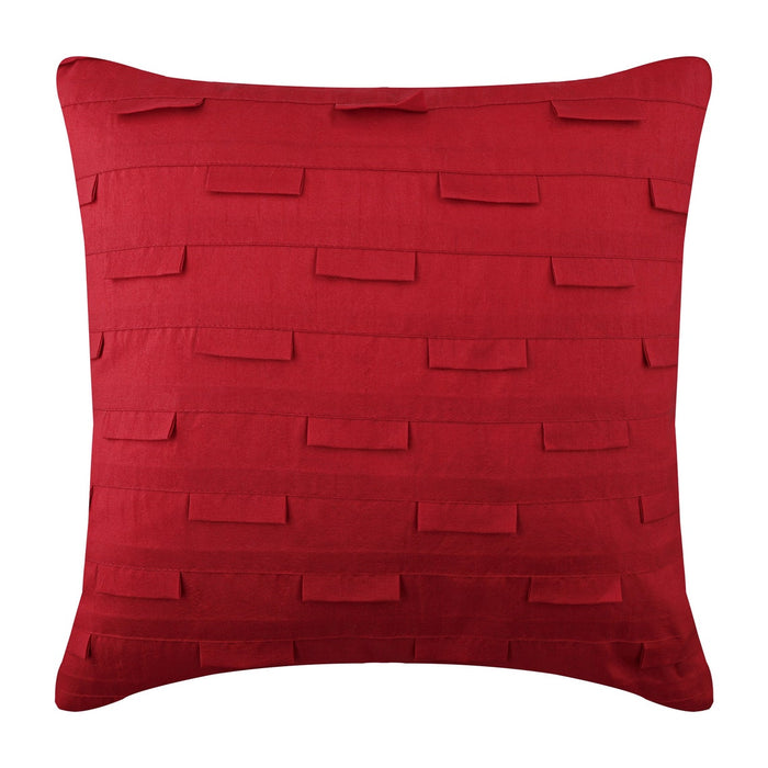 Deep Red Ocean - Deep Red Art Silk Throw Pillow Cover