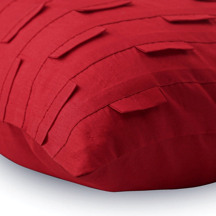 Deep Red Ocean - Deep Red Art Silk Throw Pillow Cover