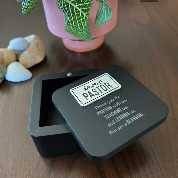 Devoted Pastor Keepsake Box W/Magnetic Cover Boxed #BX122