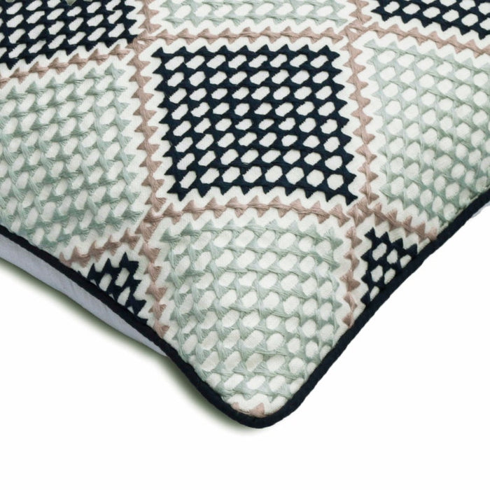 Diamond Dotty - Blue Cotton Decorative Euro Sham