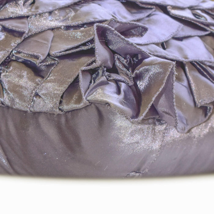 Diamonds N Dreams - Purple Satin Throw Pillow Cover