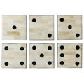 Dominoes 6pc Coaster Set | White Bone - Suzie Anderson Home