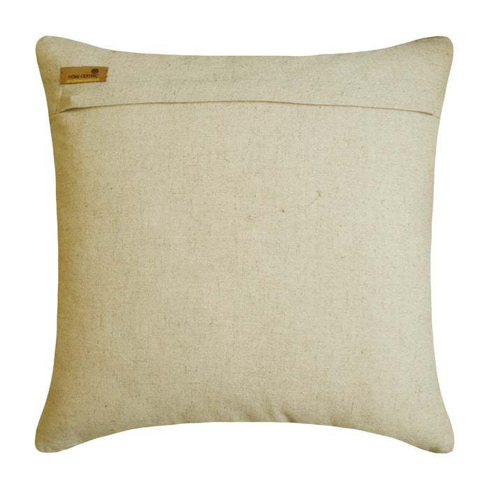 Dreams N Pearls - Natural Beige Cotton Linen Decorative Euro Sham