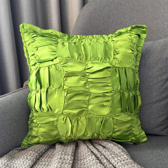 Dreamy Clover Green - Clover Green Satin Decorative Euro Sham