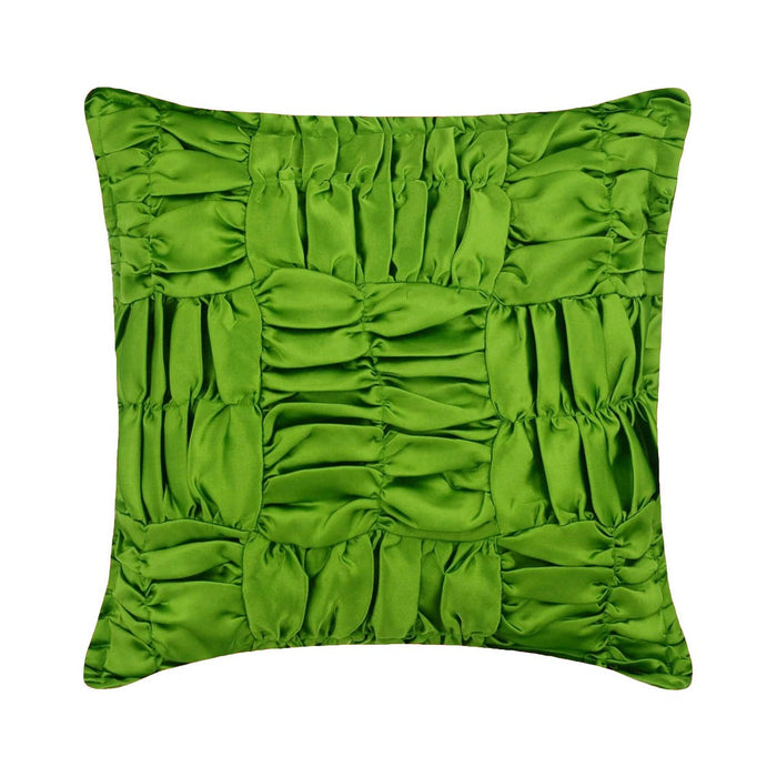 Dreamy Clover Green - Clover Green Satin Decorative Euro Sham