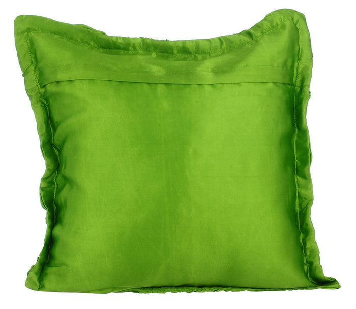 Dreamy Clover Green - Clover Green Satin Decorative Euro Sham
