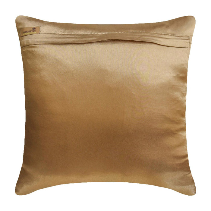 Dreamy Gold - Gold Crushed Art Silk Throw Pillow Cover