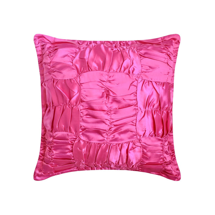 Dreamy Hotty Pink - Hot Pink Satin Decorative Euro Sham