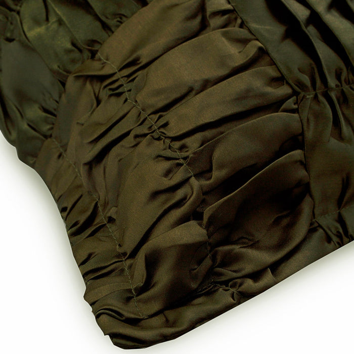Dreamy Olive - Olive Green Satin Throw Pillow Cover