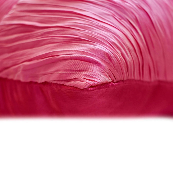 Dreamy Pink - Pink Crushed Art Silk Throw Pillow Cover