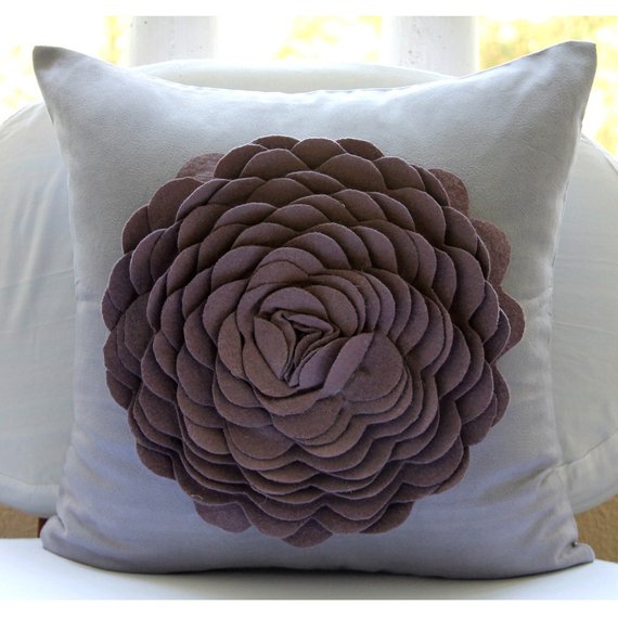 Dreamy Rose - Purple Suede Throw Pillow Cover