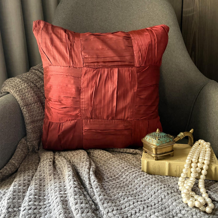 Dreamy Rust - Orange Silk Decorative Euro Sham