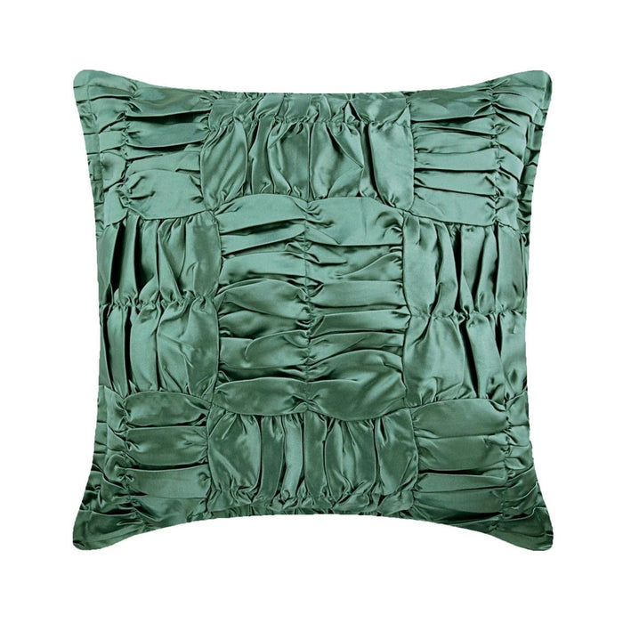 Dreamy Teal - Teal Blue Satin Decorative Euro Sham